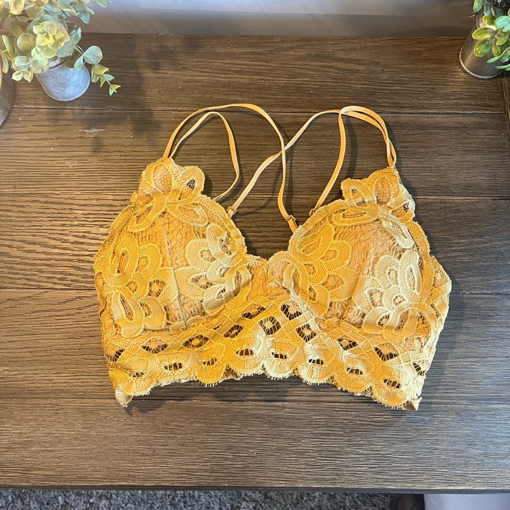 mustard bralette NWOT